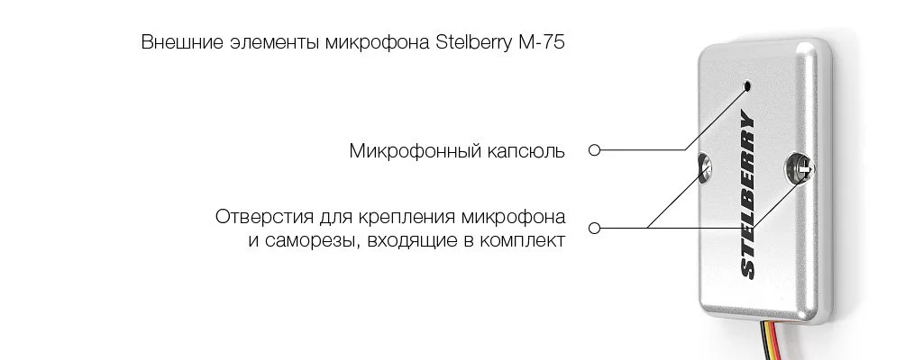 Микрофон очень удобно монтируется на любую поверхность при помощи набора крепежа, идущего в комплекте