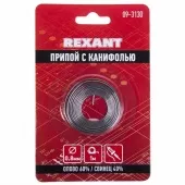 Фото припой припой с канифолью ø0.8мм спираль 1 метр (sn60 pb40 flux 2.2%) блистер rexant (09-3130)