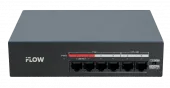 I-FLOW F-SW-EU206MPOE-V/L Неуправляемый 4-портовый PoE-коммутатор с 2 uplink-портами