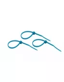 Фото стяжка хомут nylon 200 х 4.0 мм 25шт синий rexant (07-0205-25)