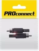 Фото коннектор штекер rca 'чёрный' proconnect (пакет боб) 2шт (14-0404-8)