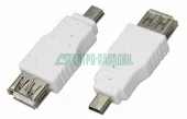 Фото переходник переходник гнездо usb-a (female) - штекер mini usb (male) rexant (18-1175)