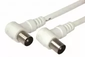 Фото шнур шнур tv plug - tv plug 1.5м угловой белый rexant (18-0112)