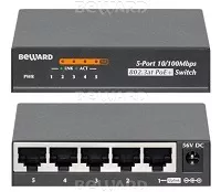 Новый PoE коммутатор Beward ST-5HP4 - по 30 Вт на порт и 60 Вт суммарно