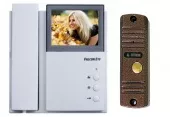 Купить falcon eye комплект видеодомофона fe-4chp2 + avc-305 (pal) медь