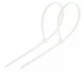 Фото стяжка хомут nylon 60x2,5 мм 100 шт. белый rexant (07-0060)