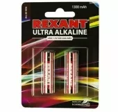 Фото элемент питания ультра алкалиновая батарейка aaa/lr03 'rexant'1,5 v 1300 mah (30-1010)