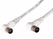 Фото шнур шнур tv plug - tv jack 1.5м угловой белый rexant (18-0022)