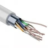 Фото витая пара кабель ftp 4pr 24awg, cca, cat5e, pvc, серый, 50м proconnect (01-0142-3-50)
