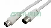 Фото шнур шнур tv plug - tv jack 1.5м белый rexant (18-0002)