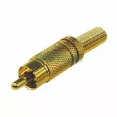 Фото коннектор разъём штекер rca металл пайка zn чёрные/красные gold proconnect (14-0405-1)