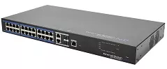 Управляемый 24 портовый коммутатор Smartec STN-2410 – с функцией PoE и защитой входов от помех до 2 кВ