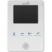 Фото ms-04 white видеодомофон цветной, настенный, компактное исполнение, 4" цветной tft lcd дисплей 4:3, разрешение экрана 320×240. подключение 2-х вызывных панелей и 1-й видеокамеры. функция памяти – нет.