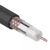 Фото кабель коаксиальный радиочастотный rg-6u+cu, 75 ом, cu/al/cu, 64%, 100м. outdoor rexant (01-2222)