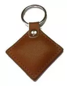 Фото ключ-заготовка rfid ромб коричневая кожа