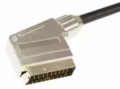 Фото шнур шнур scart plug - scart plug 21pin 1.5м (gold) металл rexant (17-1113)