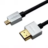 Фото шнур шнур hdmi - micro hdmi gold 1.5м ultra slim (блистер) rexant (17-6723)
