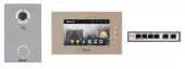 Фото комплект видеодомофона kit(a2)av3s-aq7g (av-03d silver+aq-07l gold)
