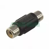 Фото переходник переходник 1 гнездо rca - 1 гнездо rca (монокль) rexant (14-0432)