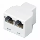 Фото переходник переходник сетевой lan, (гнездо 8р8с (rj-45) - 2 гнезда 8р8с (rj-45)) rexant (06-0112-b) кратно 10 шт