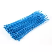 Фото стяжка хомут nylon 100 х 2.5 мм 25шт синий rexant (07-0105-25)