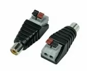 Фото коннектор разъем гн rca с быстрозажимной колодкой (блистер) rexant (14-0414-2) кратно 50шт