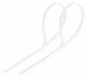 Фото стяжка хомут nylon 80x2,5 мм 100 шт. белый rexant (07-0080)