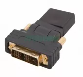 Фото переходник переходник шт.dvi-d - гн.hdmi поворотный gold rexant (17-6812)