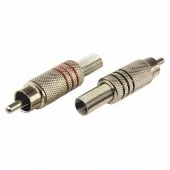 Фото коннектор разъём аудио, rca под винт, металл 'silver', (2шт.) rexant (06-0151-a2) кратно 10 уп