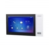 Белый IP-видеодомофон Dahua DH-VTH2421FW-P с экраном 7″ — вид спереди