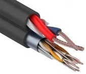 Фото мульти-кабель мульти-кабель ftp 4pr, 24awg, cat5e+2х0,75 мм² (бухта 200 м) черный rexant (01-4044)
