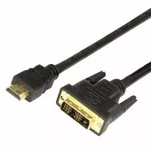 Фото шнур шнур hdmi - dvi-d gold 3м с фильтрами rexant (17-6305)