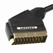 Фото шнур шнур scart - scart (21 pin), длина 3 мeтра (gold) rexant (17-1125)