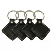Фото ключ-заготовка rfid ромб черная кожа