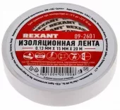 Фото лента изоляционная изолента 15 мм х 20 м, белая (упак. 10 роликов) rexant (09-2601)