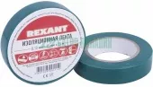 Фото лента изоляционная изолента 15 мм х 20 м, зеленая (упак. 10 роликов) rexant (09-2603)