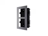 Фото hikvision ds-kd-acf2/plastic врезная монтажная рамка на 2 модуля