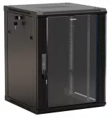 Фото hyperline twb-1866-gp-ral9004 шкаф настенный 19"
