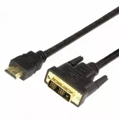 Фото шнур шнур hdmi - dvi-d gold 5м с фильтрами rexant (17-6306)