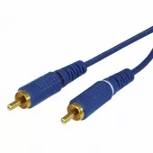 Фото шнур шнур 2 rca - 2 rca, длина 3 метра, синий (gold) rexant (17-0105-1)