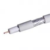 Фото кабель коаксиальный радиочастотный rg-6u ccs (64%) 75 ом 100м белый rexant (01-2201)