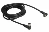 Фото шнур шнур tv plug - tv jack 1.5м угловой черный rexant (18-0012)