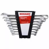 Фото набор инструментов набор ключей комбинированных 8-19 мм 8 предметов rexant (12-5841)