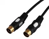 Фото шнур шнур din 5pin plug - din 5pin plug 1.5м (gold) rexant (17-2522)