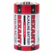 Фото элемент питания алкалиновая батарейка d/lr20 'rexant' 1,5 v 15200 mah 2 шт блистер (30-1020) кратно 2 шт