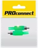 Фото коннектор штекер rca 'зеленый' proconnect (пакет боб) 2шт (14-0406-8)