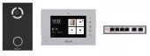 Фото комплект видеодомофона kit(a8)av3b-aq7s (av-03d black+aq-07l silver)