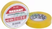Фото лента изоляционная изолента 15 мм х 25 м, желтая (упак. 5 роликов) rexant (09-2102)
