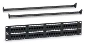 Фото pl-48-cat.5e-dual cabeus pl-48-cat.5e-dual idc патч-панель 19" (2u), 48 портов rj-45, категория 5e, dual idc, с задним кабельным организатором