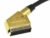 Фото шнур шнур scart - scart (21 pin), длина 3 метра (gold-металл gold) rexant (17-1115-1)